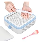 ANGNYA Nail Dust Collector, 120W Vacuum Dust Collector with Reusable Filter and Dust Brush Powerf...