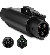 GUWIEYG Adapter type 2 naar type 1 voor elektrische voertuigen met anti-valclip, max. 32 A,...
