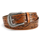 Western Belts for Women, CR 1.5" Leather Cowgirl Belt for Jeans Pant, Cowboy Country Belts for Wo...