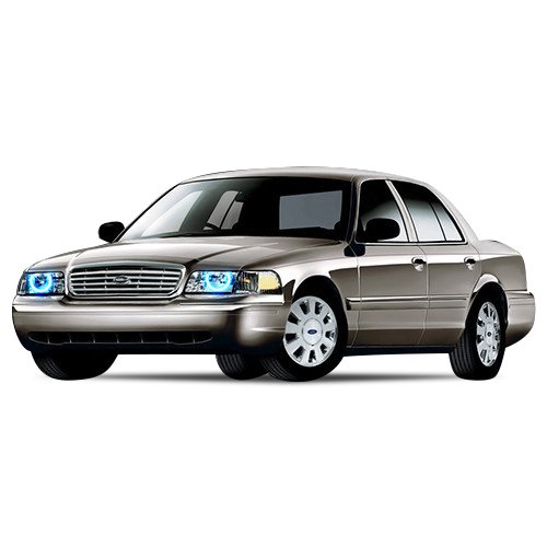 Flashtech for Ford Crown Victoria 98-11 Blue Single Color LED Halo Ring Headlight Kit