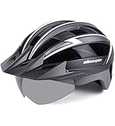 Casco Bici Con LED USB - Visiera Magnetica, 21 Ventilazioni, Regolabile 57-62cm, Unisex - Foto 3