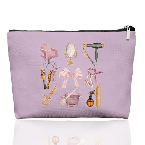 Hairstylist Gifts Women Makeup Bag Make Up Bag, Cosmetic Bags for Hairstylists, Hairdresser Gifts for Cosmetology Student Teen Girls