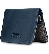 Otto Angelino Echtleder Ultra Slim Minimalisten-Kartenhalter (Blau)