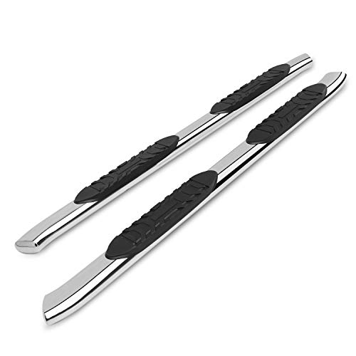 TAC Side Steps Running Boards Compatible With 2019-2022 Ford Ranger SuperCrew Cab Truck Pickup 5" Oval Bend Stainless Steel Side Bars Step Rails Nerf Bars (2 pcs)