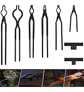 Blacksmith Tool Set Tools Blacksmithing Expert Replacement Tongs - Flat Jaw Tongs, Railroad Spike...