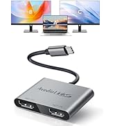 avedio links USB-C HDMI変換アダプタ 4K@60Hz HDMI分配器 拡張モード＆複製モード対応 3画面 Type-C&HDMI2ポート デュアル4K@30Hz、USB C...