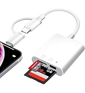Denlane SD Card Reader for iPhone iPad Mac Dual Connector, Digital Camera Memory Card Adapter to ...