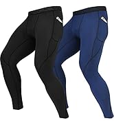 BOOMCOOL Men's Compression Pants with Pockets, Men's Running Tights Leggings Workout Dry Baselaye...