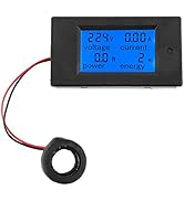 Weojeviy Voltmeter, Amperemeter, AC 80–260 V, 100 A, Spannungsprüfer, Stromzähler, Leistungsmesse...