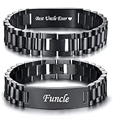 VNOX Masculine Watch Band Stainless Steel Link Bracelet Personalized Jewelry Gift for Men DAD Fat...