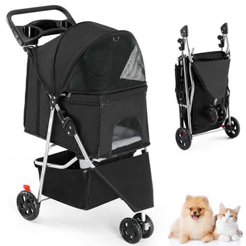 Smug 3-Wheel Pet Stroller for Small Pets