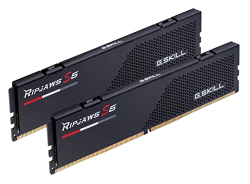 G.SKILL Ripjaws S5 Series DDR5 RAM (Intel XMP 3.0) 32GB (2x16GB) 6000MT/s CL30-40-40-96 1.35V Memoria U-DIMM - Negro mate (F5-6000J3040F16GX2-RS5K)