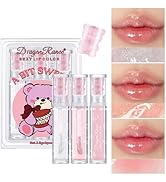 3Colour Bear Lip Glaze Jelly Lipstick,Liquid Lipstick, Hydrating Clear Lip Plumping Balm Moisturi...