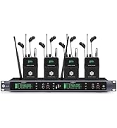 EM200 UHF Wireless in Ear Monitor System 2 Channel 4 Bodypacks Monitoring with in Earphone Used f...
