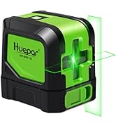 HUEPAR Laser Level, 100ft Self Leveling Green Cross Line Laser for Picture Hanging, Tile, Decorat...