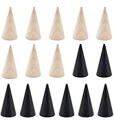 nbeads 16 STK. Holzkegel Ringhalter, 2 Farben Kegelförmige Fingerring ständer Schmuck anzeige Hol...