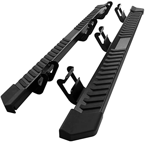 Pair Running Board Nerf Bar Compatible with 15-23 Ford F150 Superduty Crew Cab（4 Full Size Doors） Rocker Slider Side Steps,Width 6 Inches V Style.with OE Style Brackets