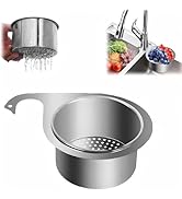 Stainless Steel Drain Basket, 2025 New Swan Stainless Steel Drain Basket for Kitchen Sink, Corner...