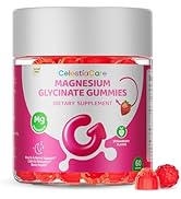 Magnesium Glycinate Gummies, High Absorption, Muscle &amp; Nerve Support, Calm &amp; Relaxation, Bone Hea...