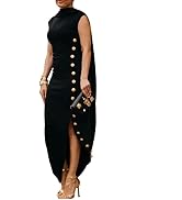 Amazon.com: UOOZEE Women's Sleeveless High Neck Dress Button Down Elegant Cocktail  Formal Wedding Guest Dresses, Camel, S : Clothing, Shoes & Jewelry
