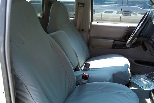 Exact Seat Covers, F282 X7, 1998-2001 Ford Ranger XLT Exact Fit Seat Covers, Gray Twill