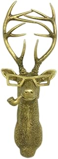 Decoração de Parede de Cabeça, Decoração de Arte de Parede, Cabeça de Veado, Decoração de Casa, Escultura de Animais Em Resina Bronzeada à Prova D'água, Protetor Solar, Cabeça de (Deer)  