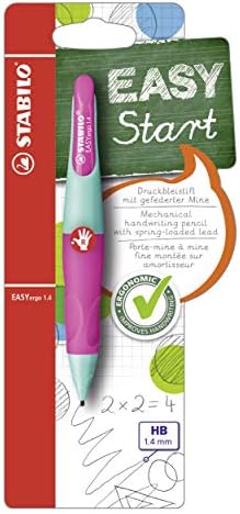 Handwriting Pencil - STABILO EASYergo 3.15 - Right Handed - Light Blue/Dark Blue + Sharpener
