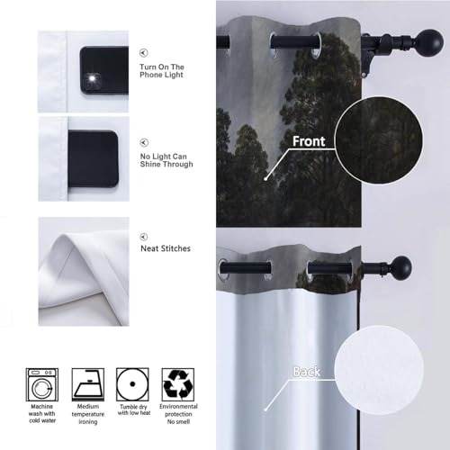 Rideaux à œillets assombrissants au design paysage raffiné