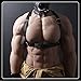 SMITIZEN Silicone Muscle Suit Upgraded Version Male Chest with Arms Realistic Fake Muscle Costume Cosplay Halloween Carnival (Black)
