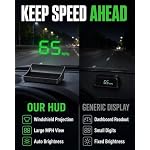 Smart in-Car HUD Display Navigation Windshield Speedometer Co-Pilot GPS BDS - Image 3