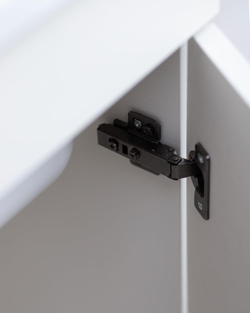 Delmar Mobile Lavatoio in Legno Nobilitato, Bianco, 60x45 cm Altezza 85 cm, Con Sportello Push e Lavabo Pila Pilozzo in Resina, Made in Italy, Già Montato per Bagno e Lavanderia