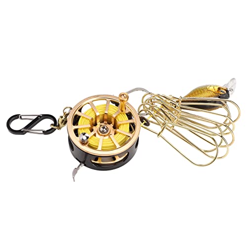 Chaîne de pêche en acier inoxydable portable boucle pression télescopique 293g