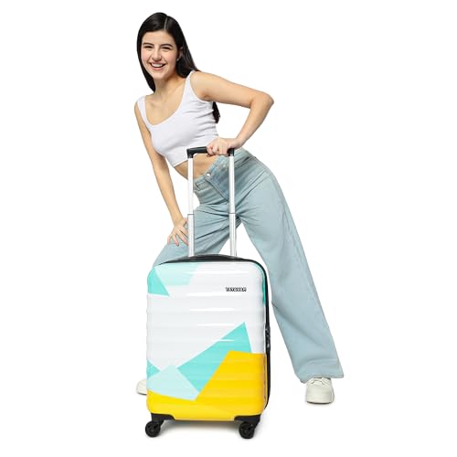 Image of YAYAVAR Mexico Textured Polycarbonate Hard-Sided Luggage Bag | Large Check-in Trolley with 4 Spinner Wheels, Number Lock, Scratch Resistant, Water Resistant