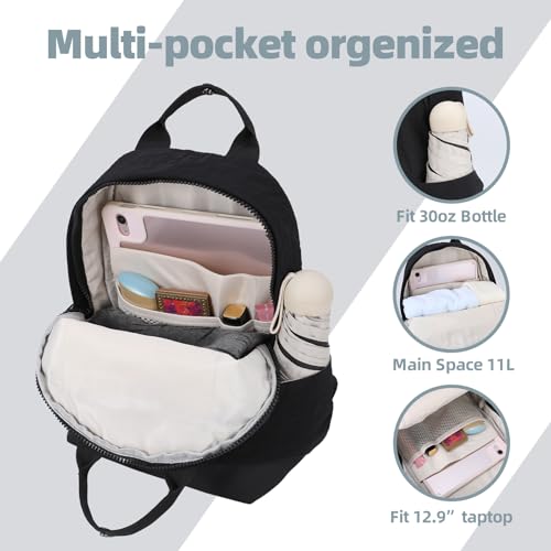 Xieyiwei Backpack for Women Fashion Small Bookbag, Water Resistant Lightweight Nylon Daypack for Travel, Hiking & Daily Use by Xieyiwei - Used condition - Image 2