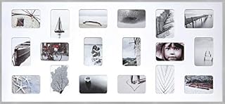 DEHA Design aluminum picture frame Tribeca Collage, 109,2x49,5 cm - 18x 10x15 cm, soft frosted silver