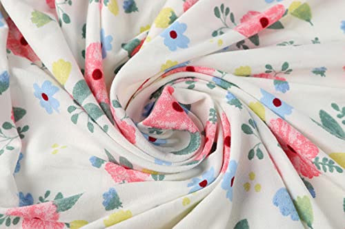 Crib Fitted Sheets 2 Pack Set For Baby Girl Soft Stretchy Jersey Knit Baby Sheet For Standard Crib And Toddler Mattress, Pink Floral #TOP1