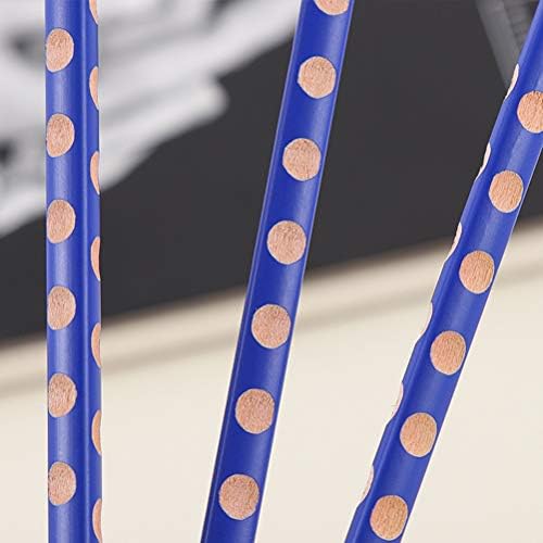 Toyvian 12Pcs Triangle Pencil Correction Writing Posture Pencil School Office Stationery Cartoon Healthy Standard Pencil for Kids Beginner (Blue)