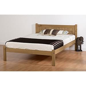 Seconique Maya 4′ Small Double Bed in Distressed Waxed Pine