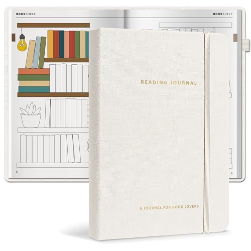 BIROYAL Reading Journal with 52 Reviews & Progress Tracking - Book Journal Reading Log 176 Pages - A5 Hardcover Reading Tracker Journal - Gift for Book Lovers & Readers - Keeping Notes on Your Favorite Books