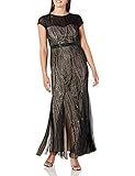 abendkleid schwarz kurz Lang mit kurzen Ärmeln und Rock