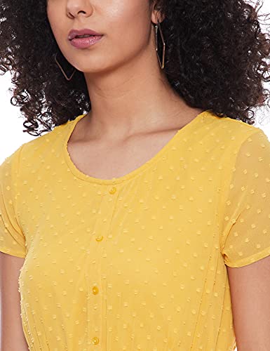 Image of Easybuy Women's Polyester Fit and Flare Below The Knee Dress