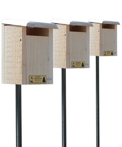 Coveside Sparrow-Resistant Bluebird Houses With Poles Package #TOP12