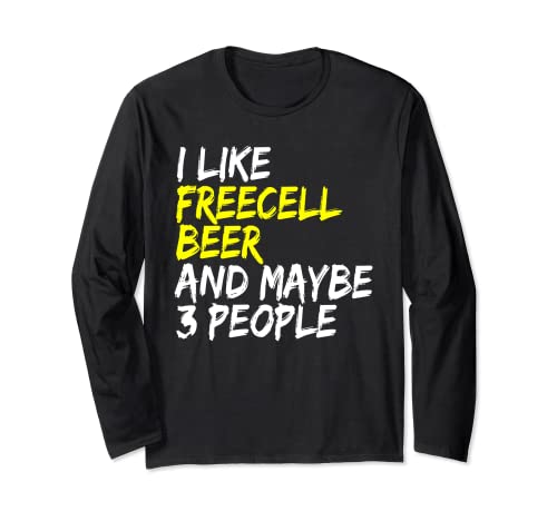 ビールのソリティア カードをデザインすると言うフリーセル & ビールが好きです。 長袖Tシャツ