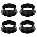 CYEAH 6Inch Air Vent Duct Connector Flange, 4PCS Plastic Straight Pipe Flange Ducting Connector Plat