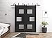 VDOMDOORS Slab Interior Barn Door Panel 30 x 80 inches | Sete 6933 Matte Black Frosted Glass | Sturdy Finished Interior Doors | Pocket Closet Sliding