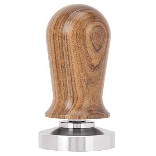 58mm Coffee Tamper Wooden Handle Stainless Steel Flat Base Coffee Tamper Pressing Tool 58mm