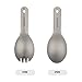 Lixada Short Handle Titanium Spork Short Spork Ultralight Camping Spork for Outdoor Camping Picnic Flatware Backpacking Hiking Travel