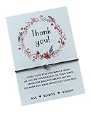 Thank you gift | Thank you wish bracelet | Gift of thanks | Thanking you card