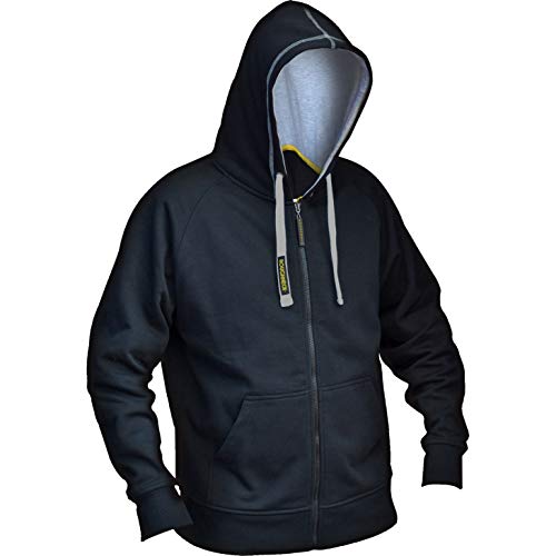 Image of Roughneck Clothing RNKZIPHODXXL Roughneck Clothing Zip Hooded Sweatshirt Black/Grey XX Large