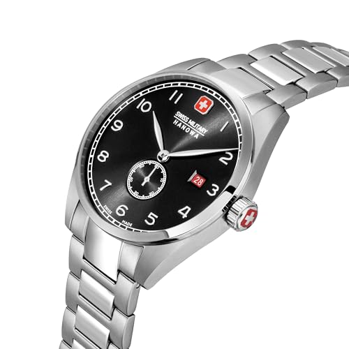Image of Swiss Military HANOWA Lynx Black Round DIAL Analog Watch for Men SMWGH0000704